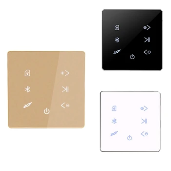 Музикален панел Bluetooth, Усилвател, Bluetooth в стената, USB SD-карта за ресторант на хотела, Златни