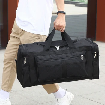 Мъжка чанта, спортни чанти с голям капацитет, Водоустойчива спортна чанта за почивните дни, Сгъваема найлон ежедневна чанта със защита от надраскване 128