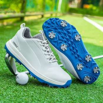 Мъжки Водоустойчив Мъжки обувки за голф, професионална лека обувки за голф, спортни маратонки за голф игрище на открито, марка спортни маратонки