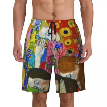 Мъжки бански с принтом Густав Климт Хоуп II, Бързосъхнеща плажно облекло, плажни шорти-бордшорты модел