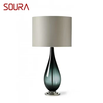 Настолна лампа SOURA Nordic Modern Glaze Модерна Художествена Хол, спалня, Хотел, Светодиодна Настолна лампа с индивидуалност и оригиналност
