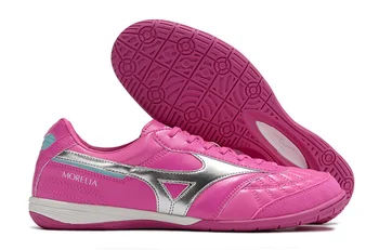 Неподправена Мъжки Спортни обувки Мизуно Creation MORELIA IC M8, Улични Обувки Мизуно, Розово-Червено/Сребрист на Цвят, Размер Eur 40-45
