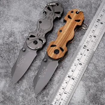 Нов сгъваем нож на улицата, напълно стомана, остър нож от масивна дървесина, творчески сгъваем нож за къмпинг, планинско катерене, мини-плодов нож Edc