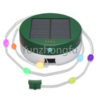Нова led лампа за къмпинг на слънчеви батерии, Водоустойчив светещи Преносими led лампа на слънчевата гирлянде, Програмируеми лампа за палатка с управлението на приложение