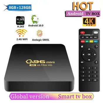 Новите Smart TV Box за Q96 Mini Android 10,0 S905L Четириядрен Телеприставка 24G WIFI 4K H265 media player Мрежа за домашно Кино-flix