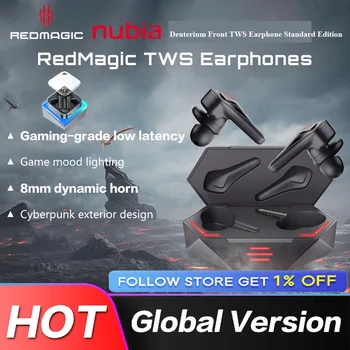 Оригиналната Глобалната версия на NUBIA RedMagic TWS Слот Слушалки Безжични Bluetooth Cyberpods RedMagic DAO TWS Слушалки с ниско закъснение 39 мс