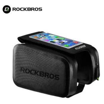 Официална чанта Rockbros, Водоустойчив мотор чанта със сензорен екран, Горна Тръбна рамка, Подвижна телефон, 2 В 1 Помещение, Аксесоари за МТБ