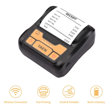 Преносим БТ Label Maker Безжичен 80-мм термопринтер проверки БТ Връзка с Използването на приложението е Съвместимо с iOS и Android