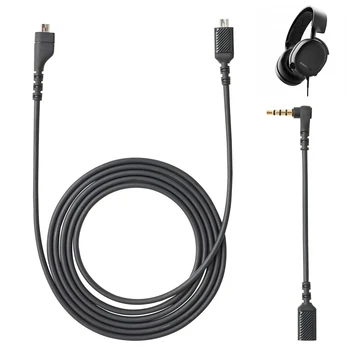 Преносима игрова слушалки 2 елемента, здрав 3,5 мм адаптер, помощен кабел, аудио кабел, черен, професионален, подходящ за SteelSeries Arctis 3