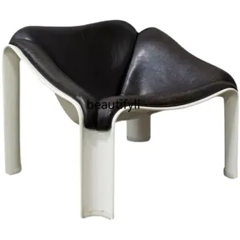 Прост и лесен луксозна единична стол за почивка от фибростъкло със специална форма, модел за хола, мебели за дивана