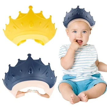 Регулируеми детски шапки за измиване на косата Короната шапка за душ и вана за защита на очите капачка шампоан за грижа за детето crown измиване на косата с шапка за деца