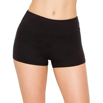 С логото на Дамски летни дишащи спортни шорти със странични мрежа, Секси къси панталони за йога, фитнес, Безшевни еластични панталони за джогинг, пилатес