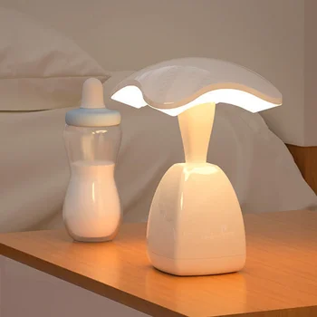 Светодиодна настолна лампа с четири ъгли, плавно спиране на тока, 3 цвята подсветка, USB зареждане, за дома, Нощно шкафче за спалня, сензорен прекъсвач, настолна лампа за четене
