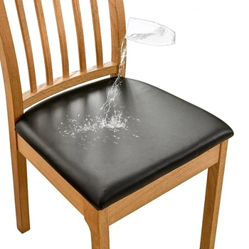 Седалките места за хранене столове от здрава изкуствена кожа, водоустойчив и маслостойкая еластична възглавница за хранене на стол, защитен калъф