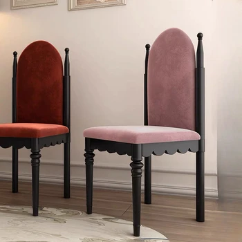 Скандинавски Velvet Бар стол Дизайнерски Розово Dining Ергономичен Бюро Кухненски Бар Столове Луксозни мебели XY50BC