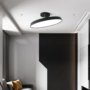 Скандинавски Дизайн минималистичен кръг led тавана лампа, спалня, кабинет, Коридор, Балкон, полилей за обличане, ультратонкое украса
