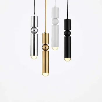 Скандинавските модерните висящи лампи с покритие цветове: златист, сребрист, черен, бял, железен висящ лампа за трапезария, дневен тракт, спалня, коридор, осветително тяло