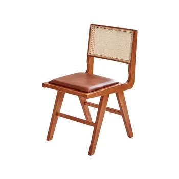 Столове за трапезария от масив дърво, Сплетен на стол от ратан, Уютна спалня, Свободно време, Ретро и Модерен минимализъм, Мебели с облегалка
