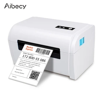 Термотрансферен печат, високоскоростен принтер за етикети за доставка, поддръжка за свързване чрез USB, BT, ширина на хартия 40-110 мм, съвместим с Windows