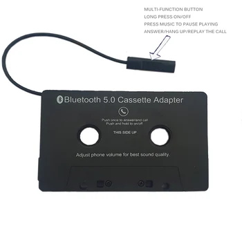Универсална касета Bluetooth 5.0 Адаптер Конвертор Автомобили касета Аудиокассета Смартфон Кассетный адаптер за стереомузыки Aux