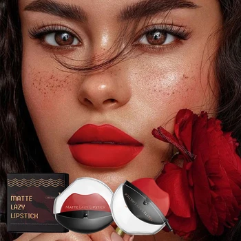 Универсална матово червило, устойчив, не выцветающий Блясък за устни, устни Грим за улицата Maquillajes Para Mujer