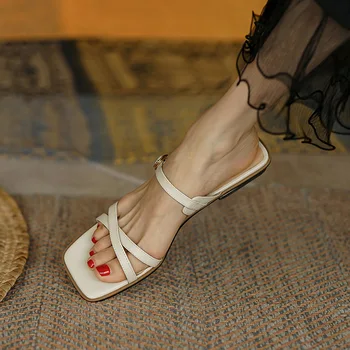 Френски сандали на равна подметка, дамски летни нови модни джапанки на равна подметка с надпис, дамски дрехи, сандали outsids C342