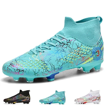 Футболни обувки за Професионална футболна обувки, Мъжки футболни обувки с високи Щиколотками, Спортни обувки за тренировки на открито