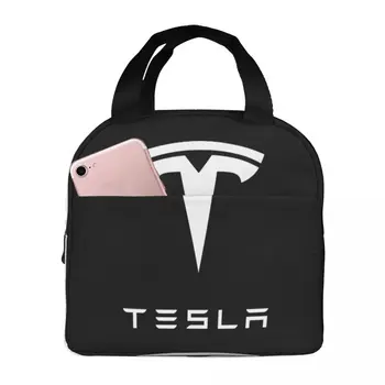 Чанта за обяд Tesla Merch, Преносим Изолиран Оксфордския охладител, Термален Обяд-бокс за пикник