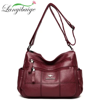 Чанта с множество джобове, благородна Жена диагонално чанта на рамото, Луксозен марка, Модни и Ежедневни чанта, Дизайнерска чанта