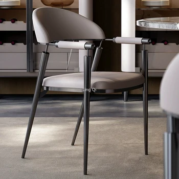 Черни Модерен минималистичные Трапезни Столове, Удобни Столове за Геймъри от неръждаема Стомана, Стол за кафе, Зала за Риболов, Мебели за дома Cadeira