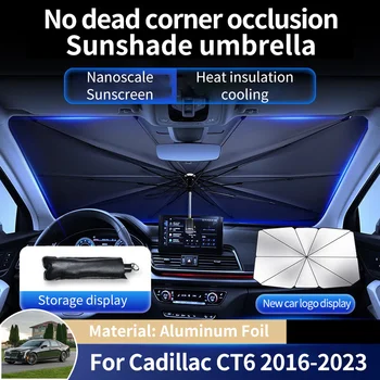 за Cadillac CT6 PHEV 2016 ~ 2022 2023 Алуминиево Фолио За Предно Стъкло сенника на Кутията Козирка Протектор Чадър Автоаксесоари
