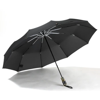 мъжки бизнес чадър, за да получат защита от вятър и слънце, двойна автоматичен сгъваем чадър с двойно предназначение.
