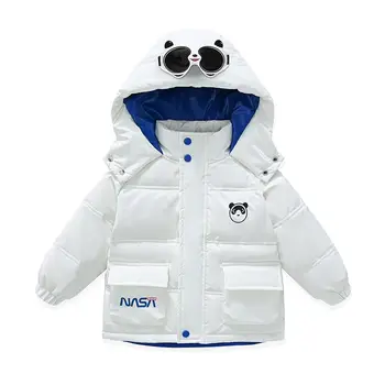 нова детска naka яке за частни деца големи и средни размери, еднократно утепленное палто, детски дрехи с периферия