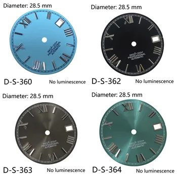 циферблат 28,5 мм, с римски цифри Sunburst, циферблат, подходящи за часовници с механизъм NH35/36, аксесоари за часовници, изработени по поръчка циферблат